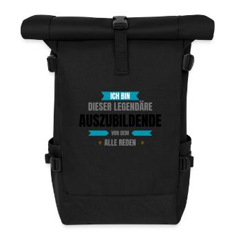 Legendärer AZUBI - Rolltop Rucksack - Schwarz - Vorne