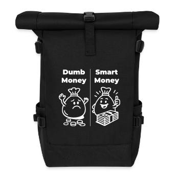 Dumb Money - Smart Money - Roll Top Backpack - black - Front