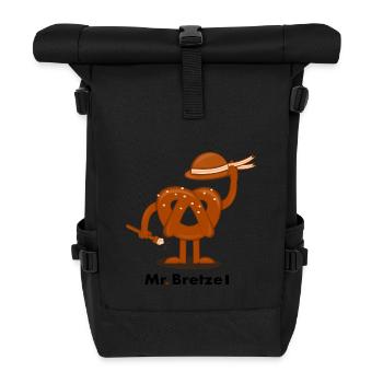 Herr Pretzel - Rolltop Rucksack - Schwarz - Vorne