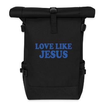 Love like jesus - Rolltop Rucksack - Schwarz - Vorne