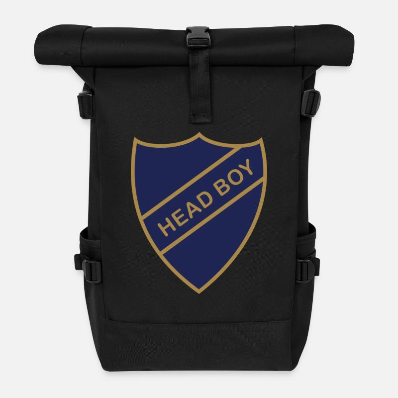 HEAD BOY BADGE - Roll Top Backpack - black