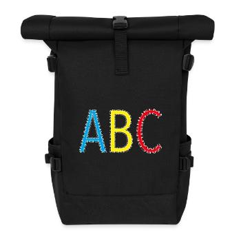 ABC- Début de l’école, enfant scolarisé - Sac à dos roll top - noir - Devant