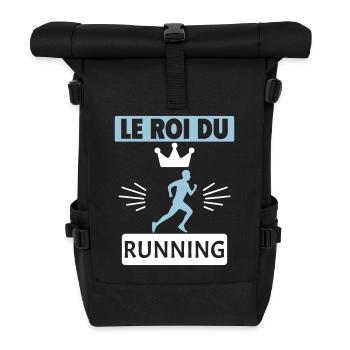 Le roi du running Jogging Sport Humour - Sac à dos roll top - noir - Devant
