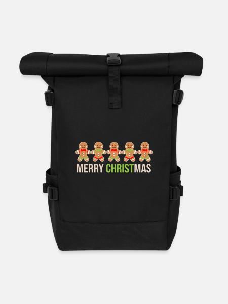Lebkuchen Reihe - Lebkuchen Liebe - Rolltop Rucksack - Schwarz