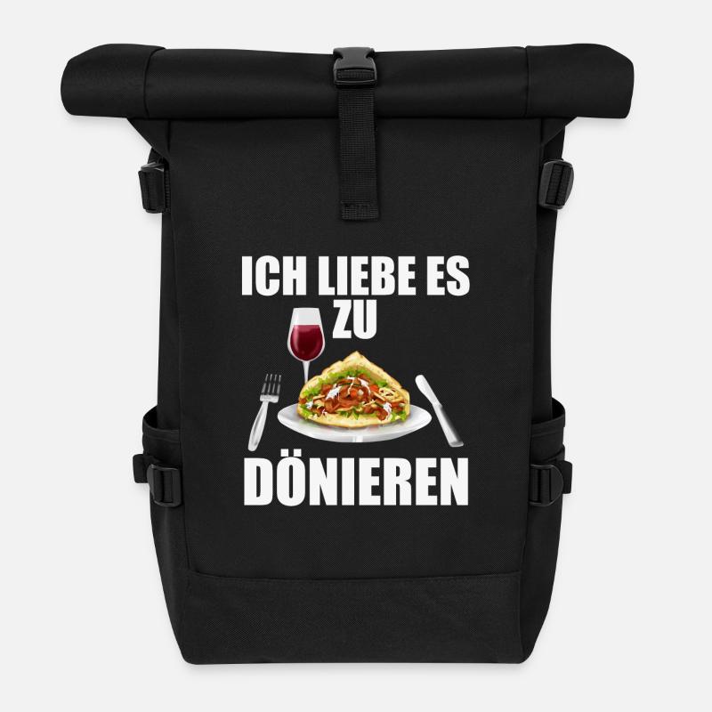 Dönieren - Rolltop Rucksack - Schwarz