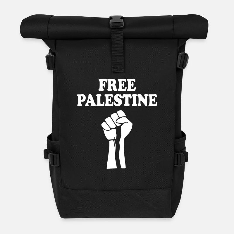 Free palestine - Sac à dos roll top - noir