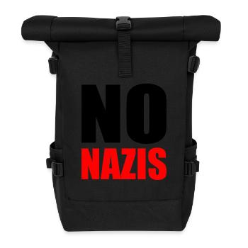 No nazis - Roll Top Backpack - black - Front