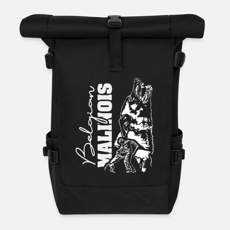 BELGIAN MALINOIS Wilsigns Hundesport IGP Hunde - Rolltop Rucksack - Schwarz