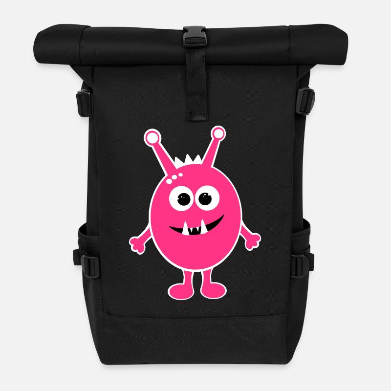 Monster - Rolltop Rucksack - Schwarz