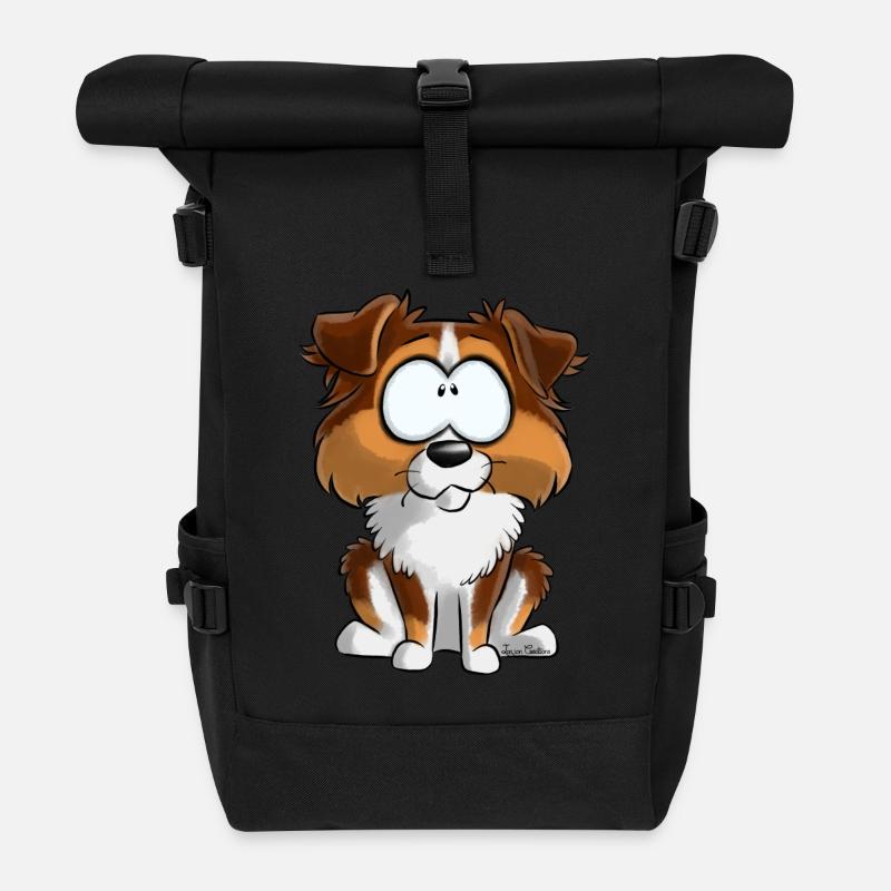 Ich bin Australian Shepherd Red Habs - Rolltop Rucksack - Schwarz