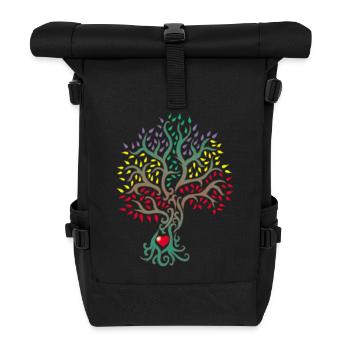 Tree of life in the heart of nature - Roll Top Backpack - black - Front