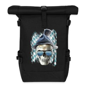 Bavarian skull - Rolltop Rucksack - Schwarz - Vorne