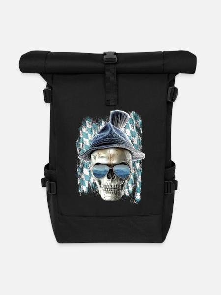 Bavarian skull - Rolltop Rucksack - Schwarz