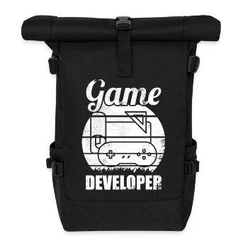 Spiele Entwickler - Rolltop Rucksack - Schwarz - Vorne