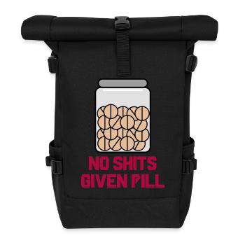 Egal Gleichgültig Statement Ist Mir Wurscht - Rolltop Rucksack - Schwarz - Vorne