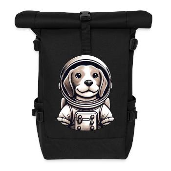 Beagle Astronaut Weltraum Abenteuer - Rolltop Rucksack - Schwarz - Vorne