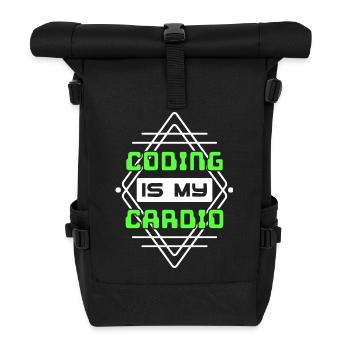 Developer Statement Code Scripting Web Developer - Roll Top Backpack - black - Front