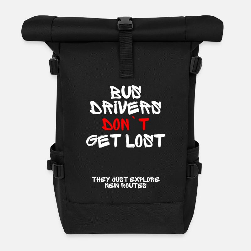 Busdrivers don´t get lost - Rolltop Rucksack - Schwarz
