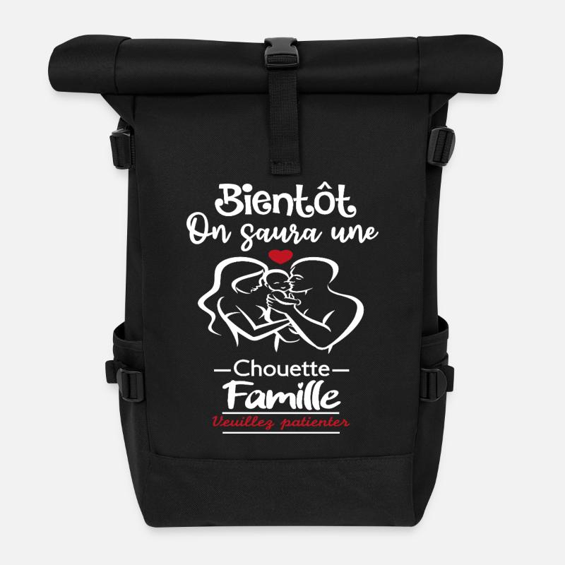 Soon, we'll know a great family - Roll Top Backpack - black