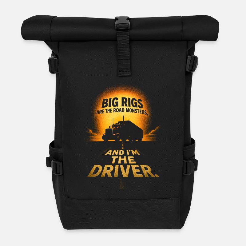 Big Rigs Road Monsters Fahrer - Rolltop Rucksack - Schwarz