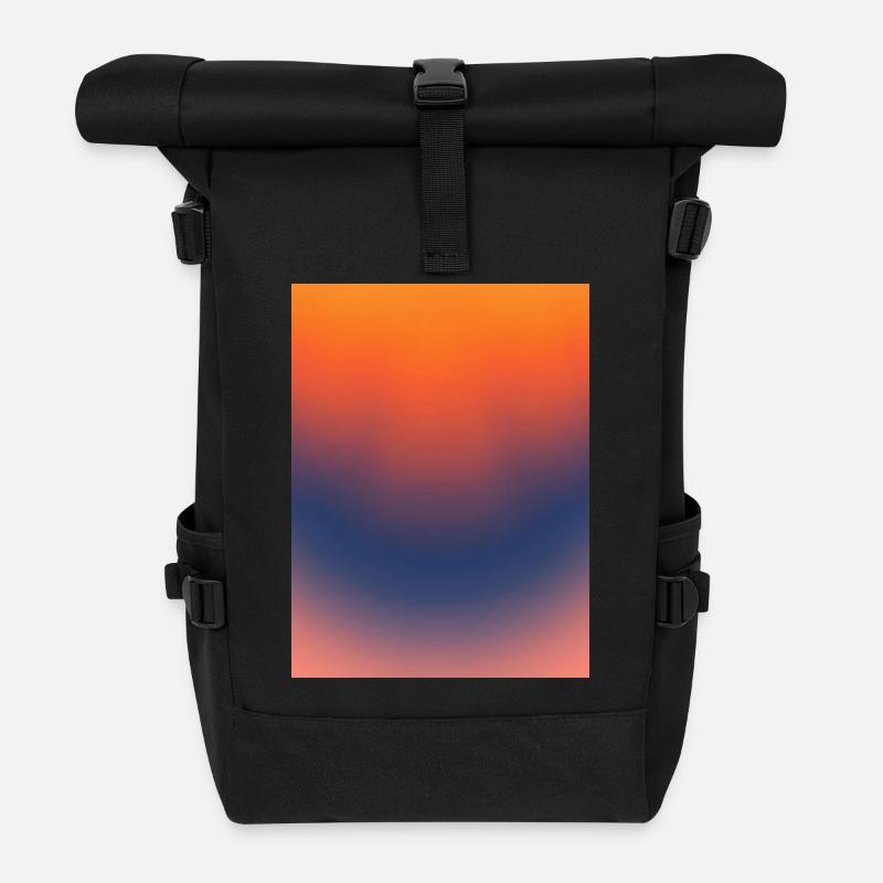 Mitternachts-Glut-Gradient - Rolltop Rucksack - Schwarz