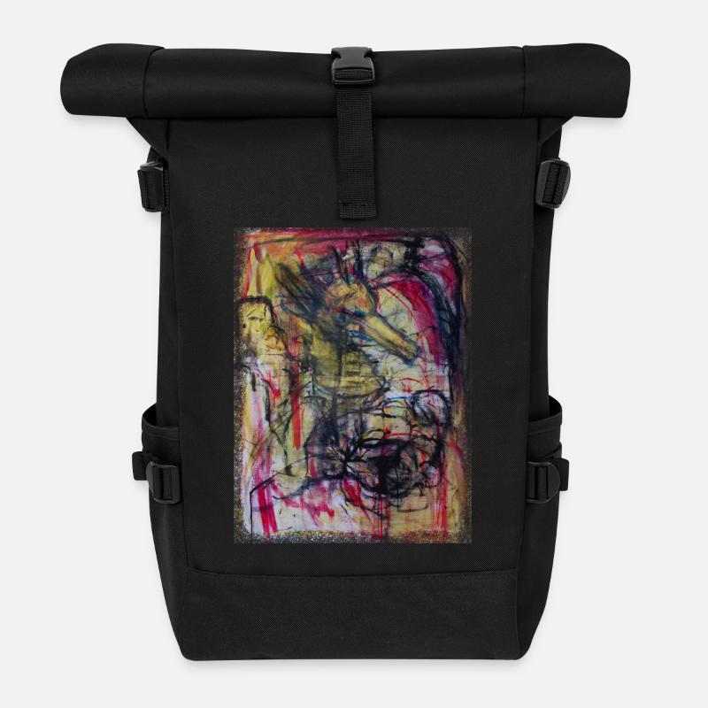 Seahorse - Roll Top Backpack - black