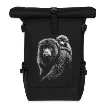 Brüllaffe - Rolltop Rucksack - Schwarz - Vorne