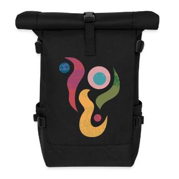Yoga design_40 - Roll Top Backpack - black - Front