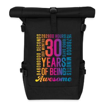 30 Years Birthday - Roll Top Backpack - black - Front