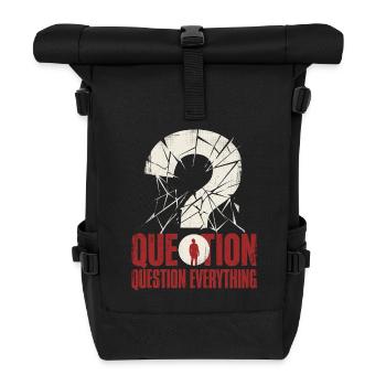 Question Everything - Rolltop Rucksack - Schwarz - Vorne
