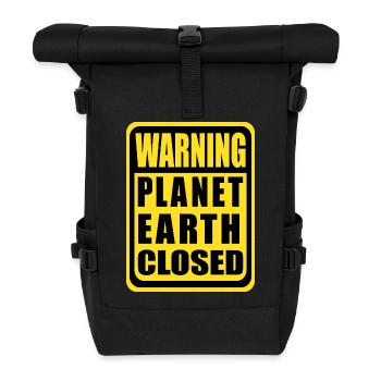 Planet Erde geschlossen - Rolltop Rucksack - Schwarz - Vorne