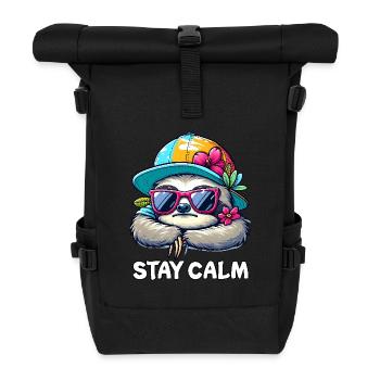 Sloth - Roll Top Backpack - black - Front