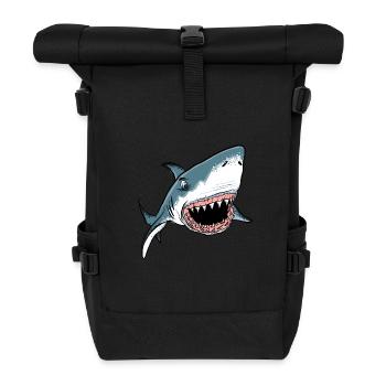 Tauch Dive Shark Hai - Roll Top Backpack - black - Front