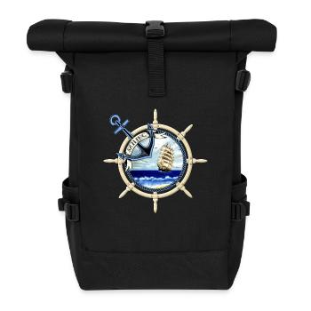 Sailing ship - Roll Top Backpack - black - Front