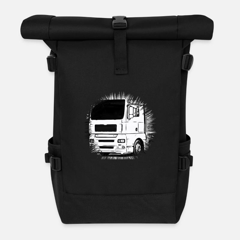 Lastwagen - Rolltop Rucksack - Schwarz
