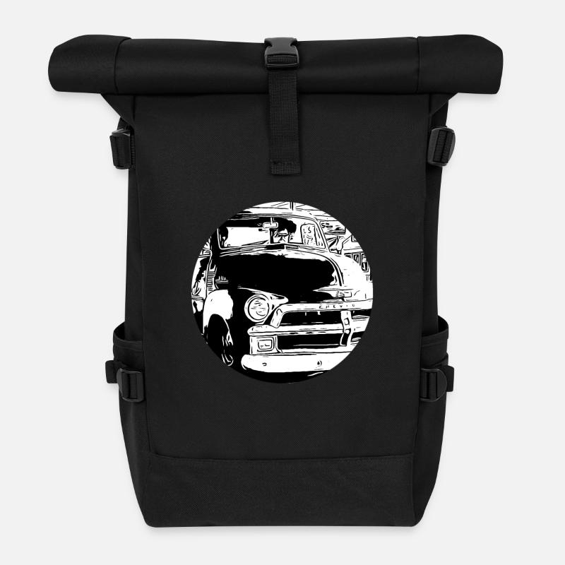 Voiture - Sac à dos roll top - noir