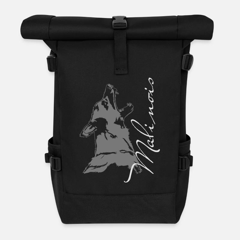 Kaffeetasse Malinois 1 - Rolltop Rucksack - Schwarz
