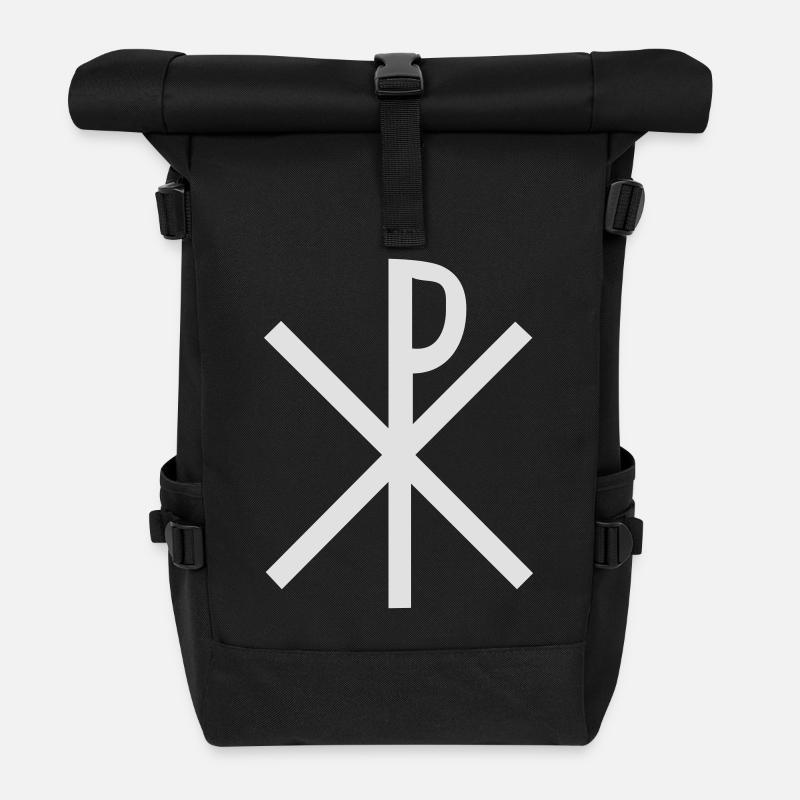 Croix chrétienne - Sac à dos roll top - noir