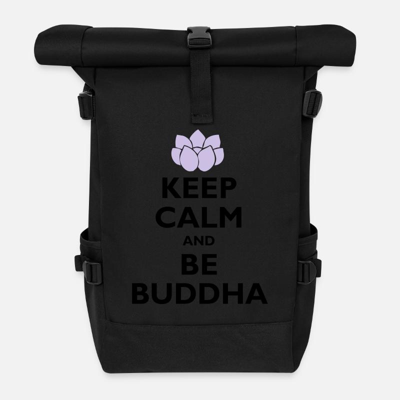 be buddha - Roll Top Backpack - black