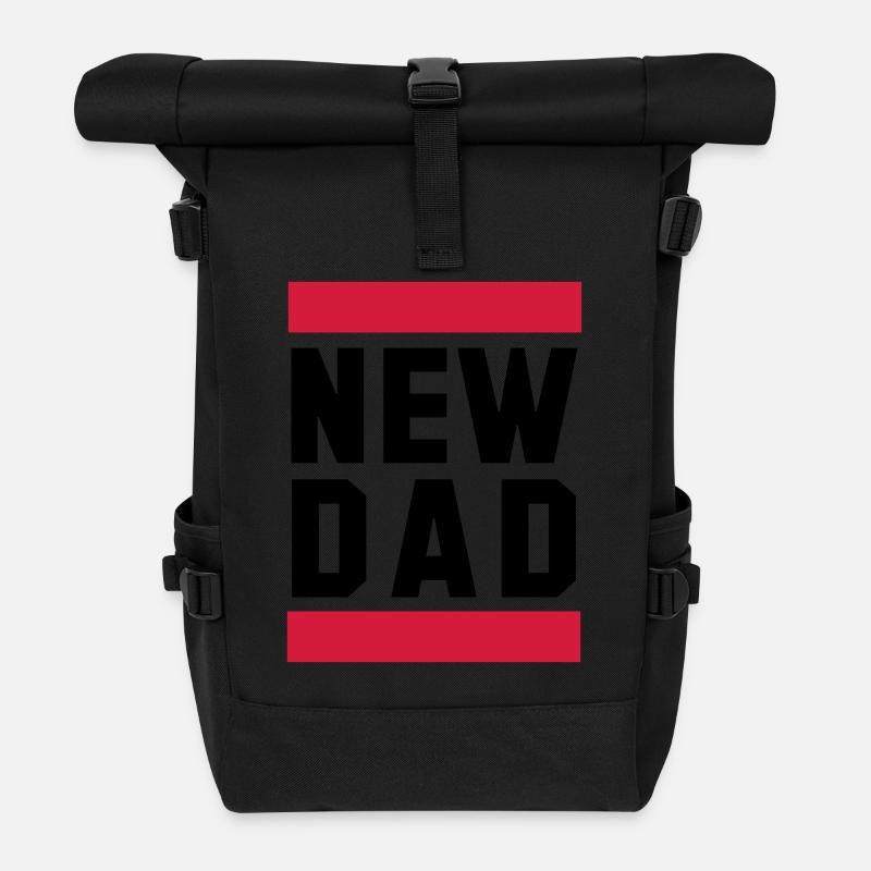 NOUVELLE conception de grossesse drôle de papa - Sac à dos roll top - noir
