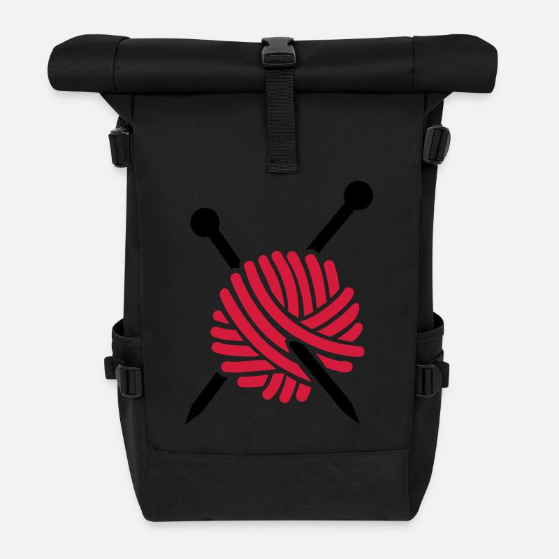 Stricken - Rolltop Rucksack - Schwarz