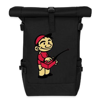 model rc child using model radio control - Roll Top Backpack - black - Front