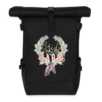 Boho Bride Babes Lorbeerkranz - Rolltop Rucksack - Schwarz - Vorne