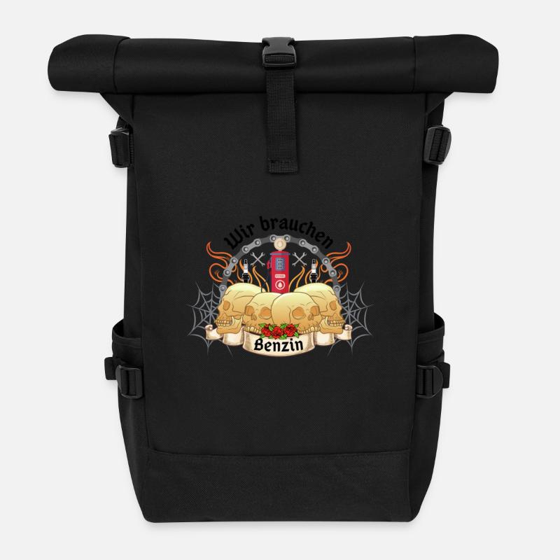Benzin - Rolltop Rucksack - Schwarz