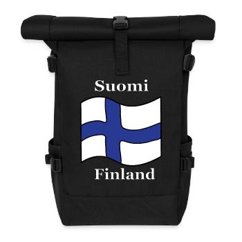 Finland Finland Flag - Roll Top Backpack - black - Front