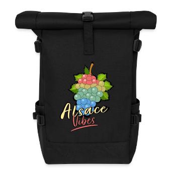 Elsass Vibes - Rolltop Rucksack - Schwarz - Vorne