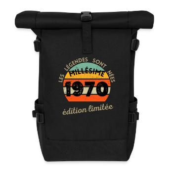 les Legendes Sont Nees en 1974 cadeau 50 ans - Sac à dos roll top - noir - Devant
