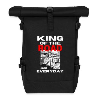 King of the Road - Busdriver - Rolltop Rucksack - Schwarz - Vorne