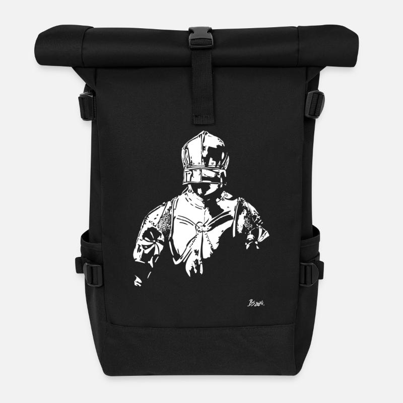 Gothic Knight - Rolltop Rucksack - Schwarz