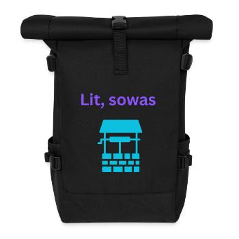 Lit sowas Cooler Moderner Brunnen Lustig Litt - Rolltop Rucksack - Schwarz - Vorne